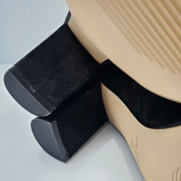 Marc Fisher Ulani Ankle Bootie Womens 10 Black Suede Block Heel Pointed Toe - Picture 13 of 15